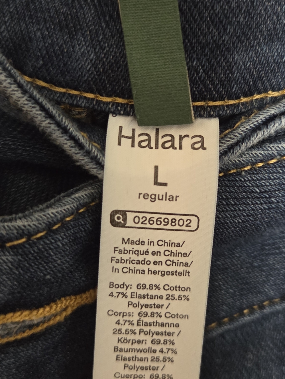 Halara Flex Denim, Wide-Leg, Low Rise Jeans in Paint Blue Color - Picture 3 of 8